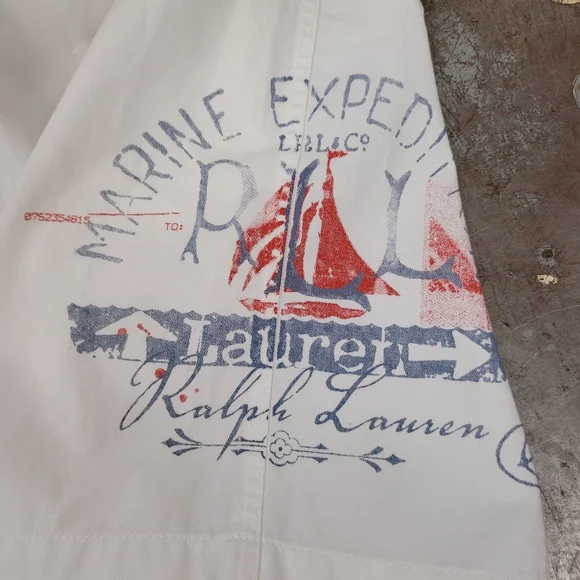 LAUREN JEANS CO. RALPH LAUREN NAUTICAL SHORTS SZ 14 - Picture 7 of 8